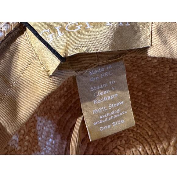 GiGi Straw Isla Fedora Hat NEW - Picture 8 of 10